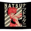 lucky think fast in every position natsu dragneel vintage art retro zery bart transparent - Anime Tapestry UK Store