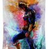 my hero academia all might artwork watercolor symbol of peace mad lab 1 - Anime Tapestry UK Store
