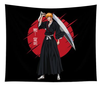 red bleach ichigo kurosaki anime video game transparent - Anime Tapestry UK Store
