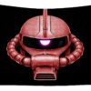 red zaku head andrea gatti transparent - Anime Tapestry UK Store