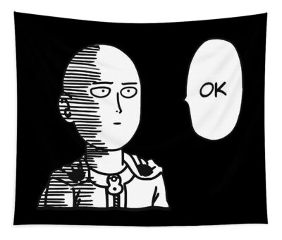 saitama okay sara c myers transparent - Anime Tapestry UK Store