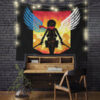 shingeki no kyojin mikasa ackermanattackontitanTapestryMC 130x - Anime Tapestry UK Store