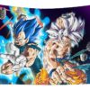 songoku ultra instinct and vegeta blue thuan ngo ba - Anime Tapestry UK Store