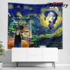 spirited away starry night studio ghibli tapestry twin 6570in 389 - Anime Tapestry UK Store