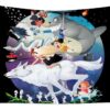 totoro studio ghibli elaine stratton transparent - Anime Tapestry UK Store