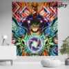 trippy deku x all might my hero academia tapestry twin 6570in 419 - Anime Tapestry UK Store