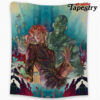 trippy kakyoin hierophant green jojos bizarre adventure tapestry twin 6570in 642 - Anime Tapestry UK Store
