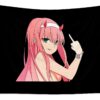 zero two midle finger beck money transparent - Anime Tapestry UK Store